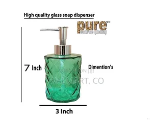 Green Glass Soap Dispenser