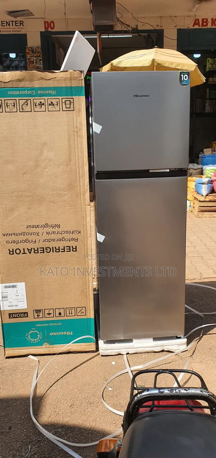 Gray 200litrs Hisense Double Door Fridge