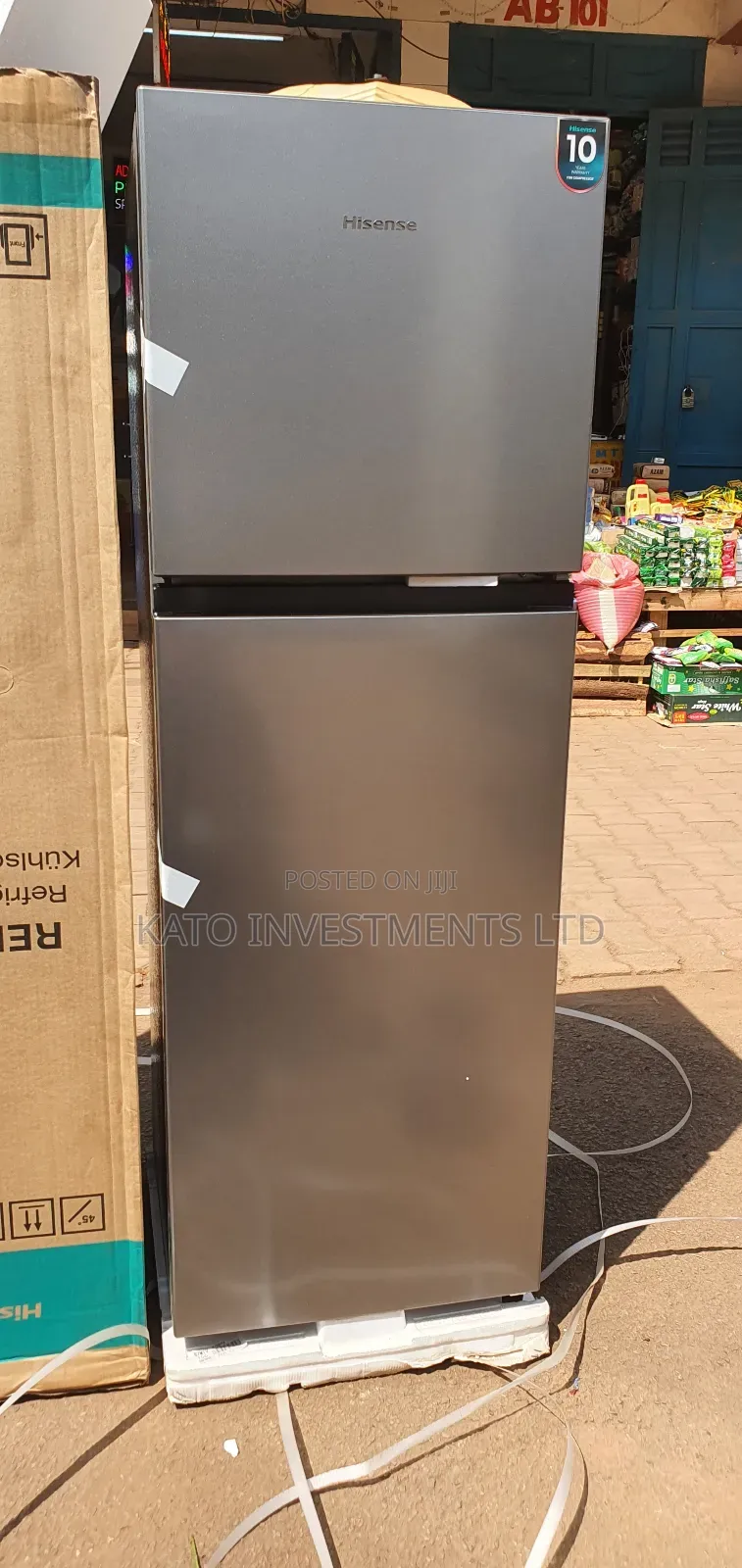 Gray 200litrs Hisense Double Door Fridge