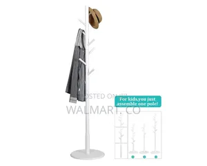Free Standing White Bamboo Rack