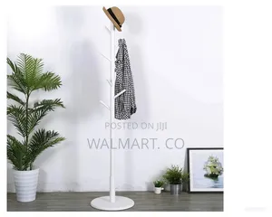 Free Standing White Bamboo Rack