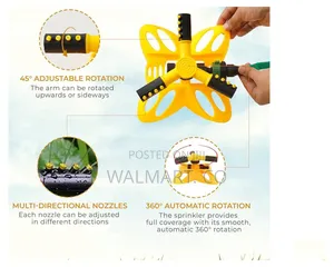 Garden Water Pressure Sprinkler-Yellow