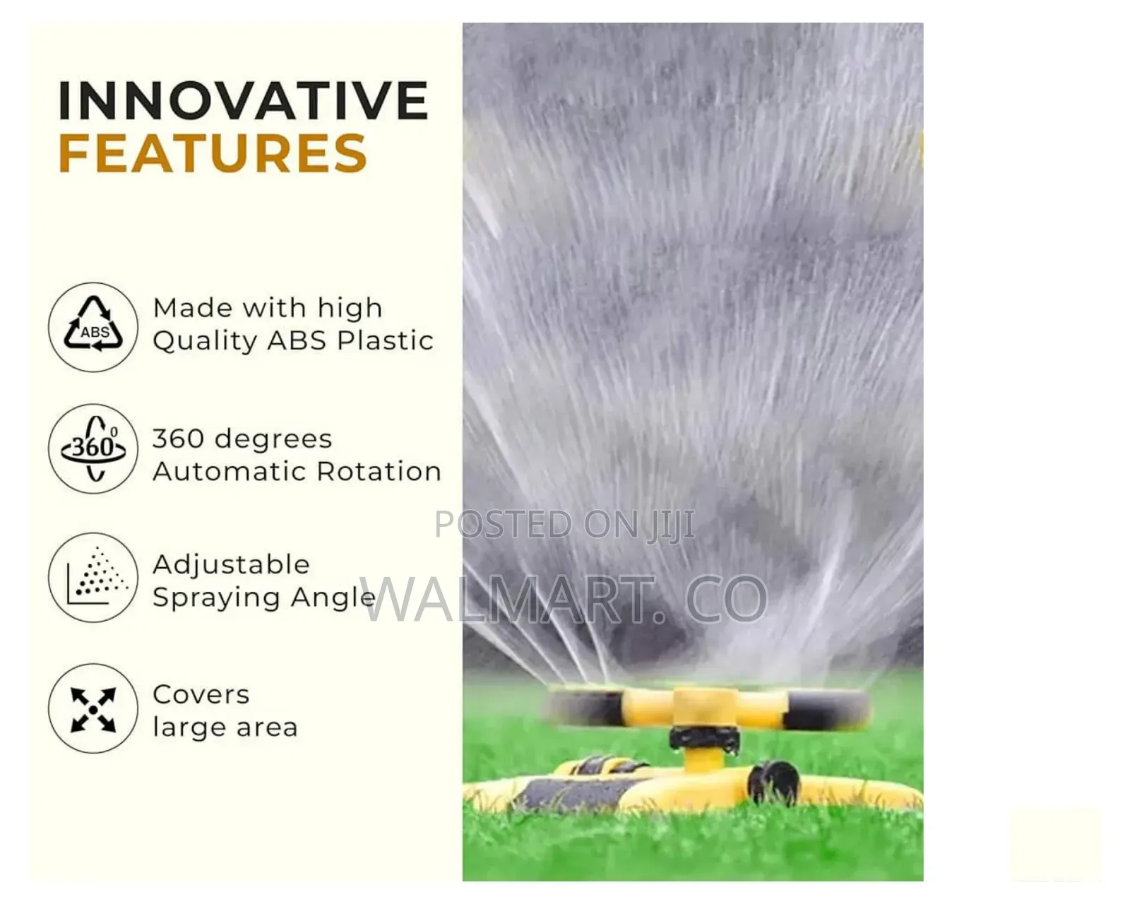 Garden Water Pressure Sprinkler-Yellow