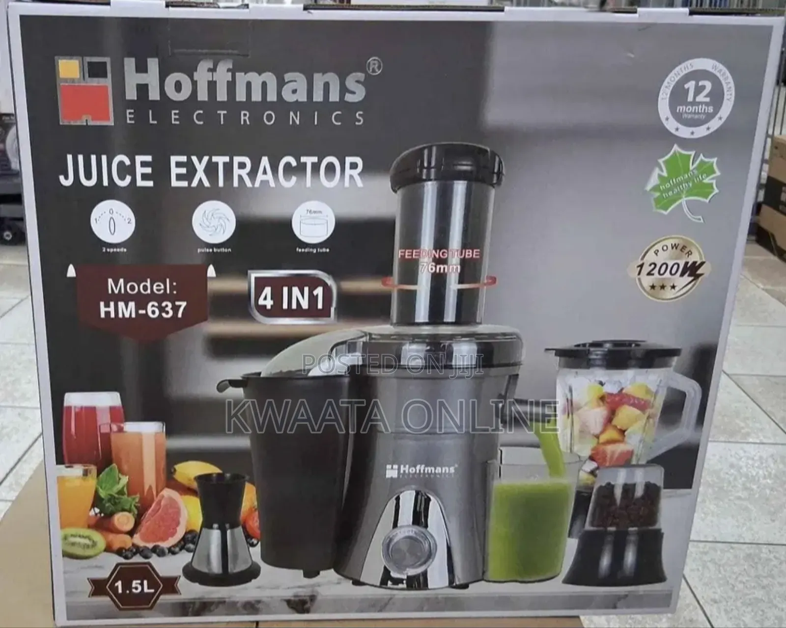 1.5l Hoffmans 4 in 1 Juice Extractor Hm-637