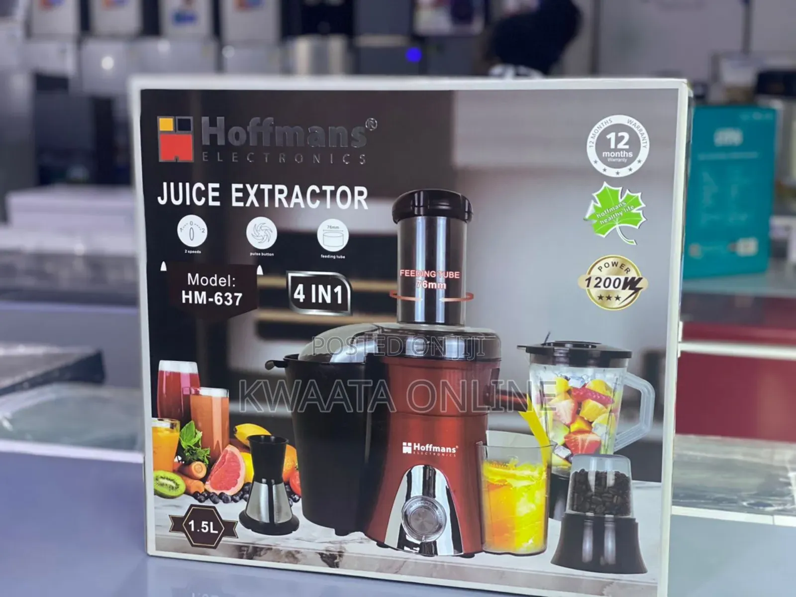 1.5l Hoffmans 4 in 1 Juice Extractor Hm-637