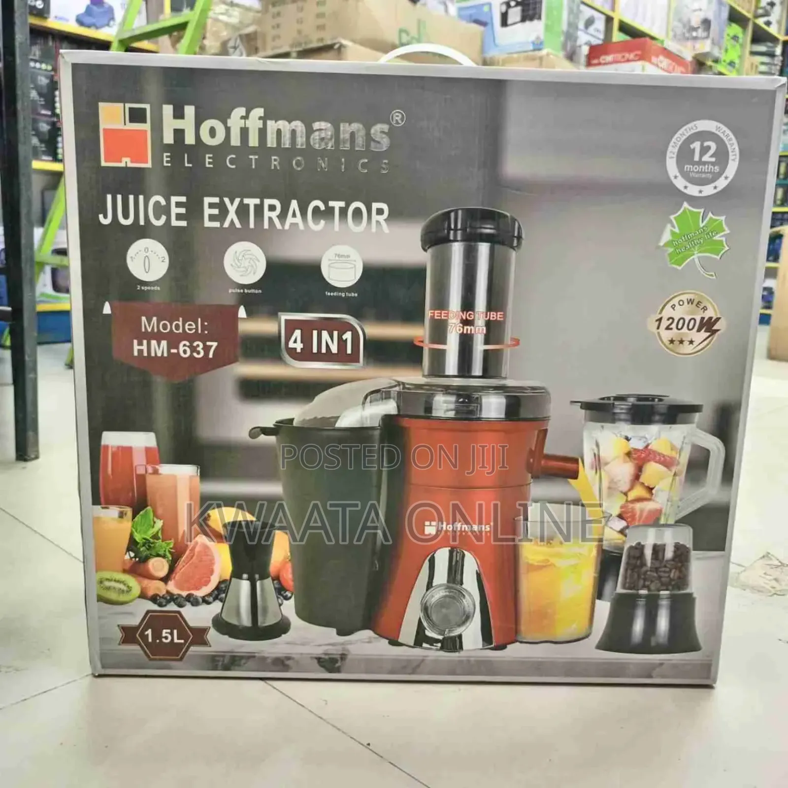 1.5l Hoffmans 4 in 1 Juice Extractor Hm-637