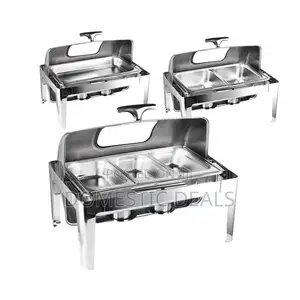 Roll Top Chafing Dishes for Buffet: Catering Food Warmer