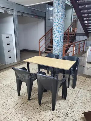 Restaurant Plastic Chairs and Table(Wooden)