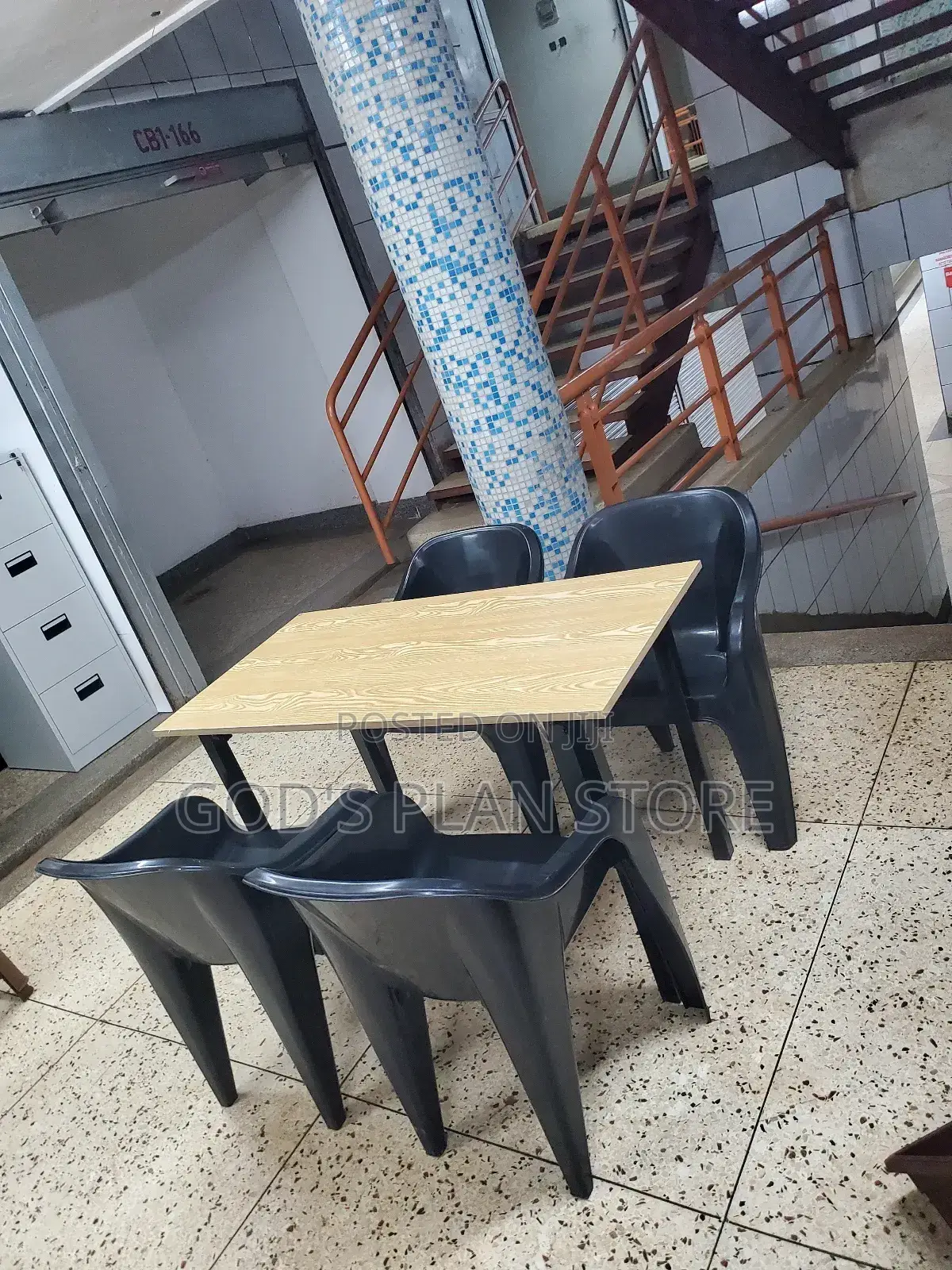 Foldable Rectangular Wooden Restaurant Table and Chairs