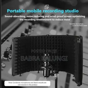 Foldable Adjustable Sound Absorbing Vocal Recording Panel