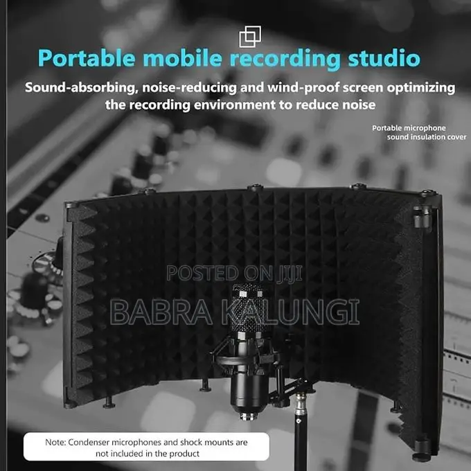 Foldable Adjustable Sound Absorbing Vocal Recording Panel