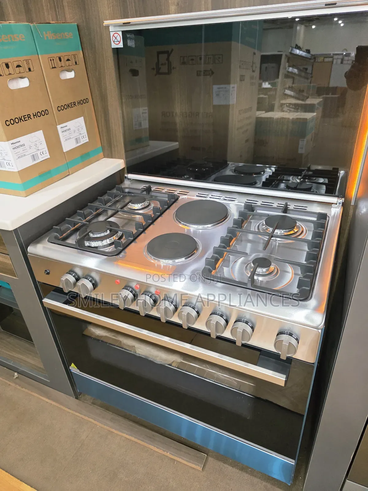 (4+2) Hisense 90cm by 60cm Stainless Steel Cooker Oven at 20% Discount