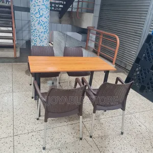Foldable Wooden Table and Chairs Wooden Table and Plastic Chairs