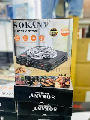 Sokany Single Coil Hot Plate, Electric - Black