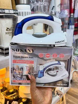 Sokany Portable Mini Travel Steam Iron Foldable - White