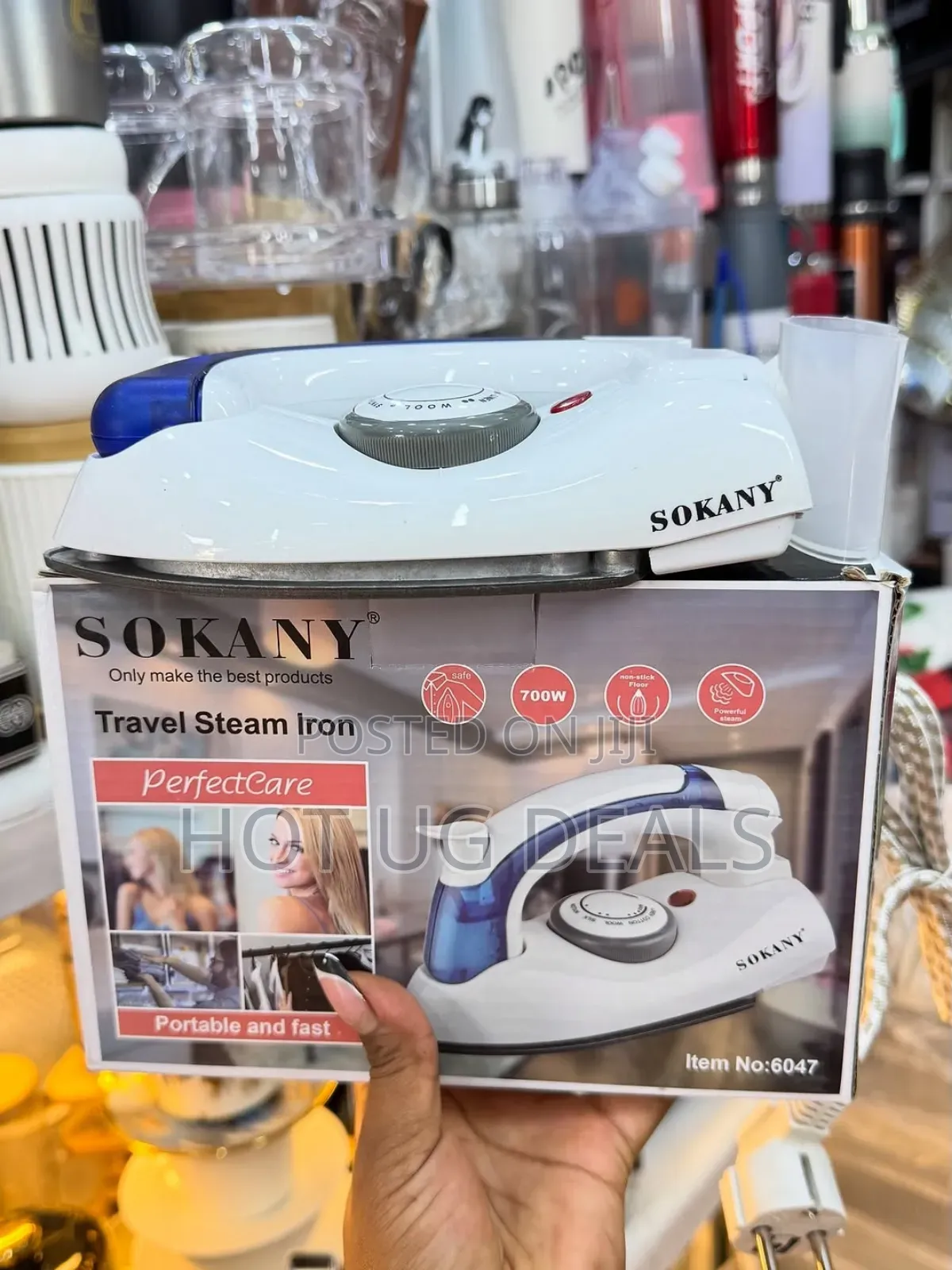 Sokany Electric Travel Mini Steam Flat Iron - White