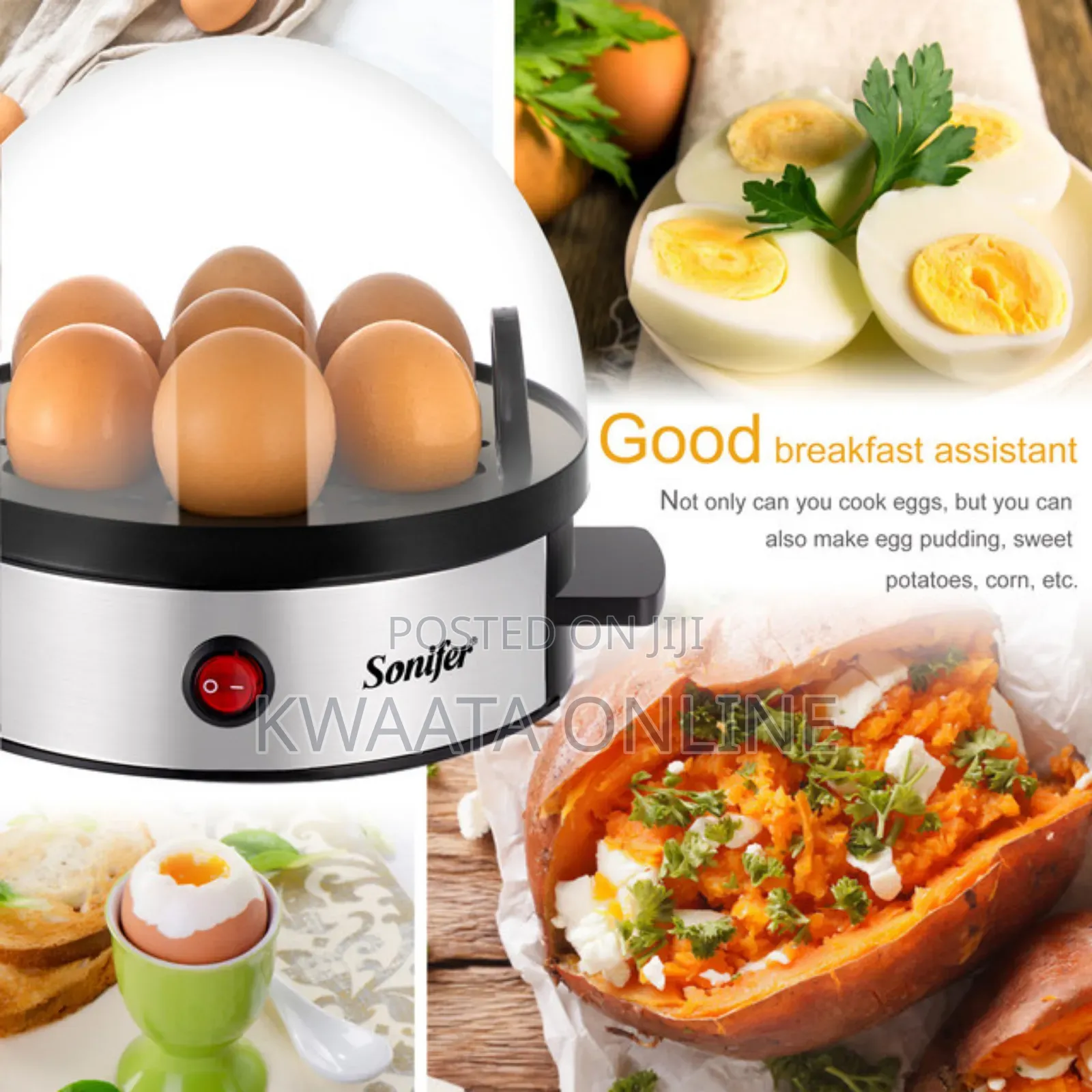 Sonifer Sf-1501, 350 Watt, 7 Egg Cooker, Electric Egg Boiler