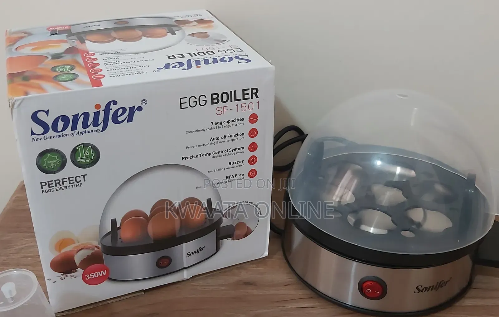 Sonifer Sf-1501, 350 Watt, 7 Egg Cooker, Electric Egg Boiler