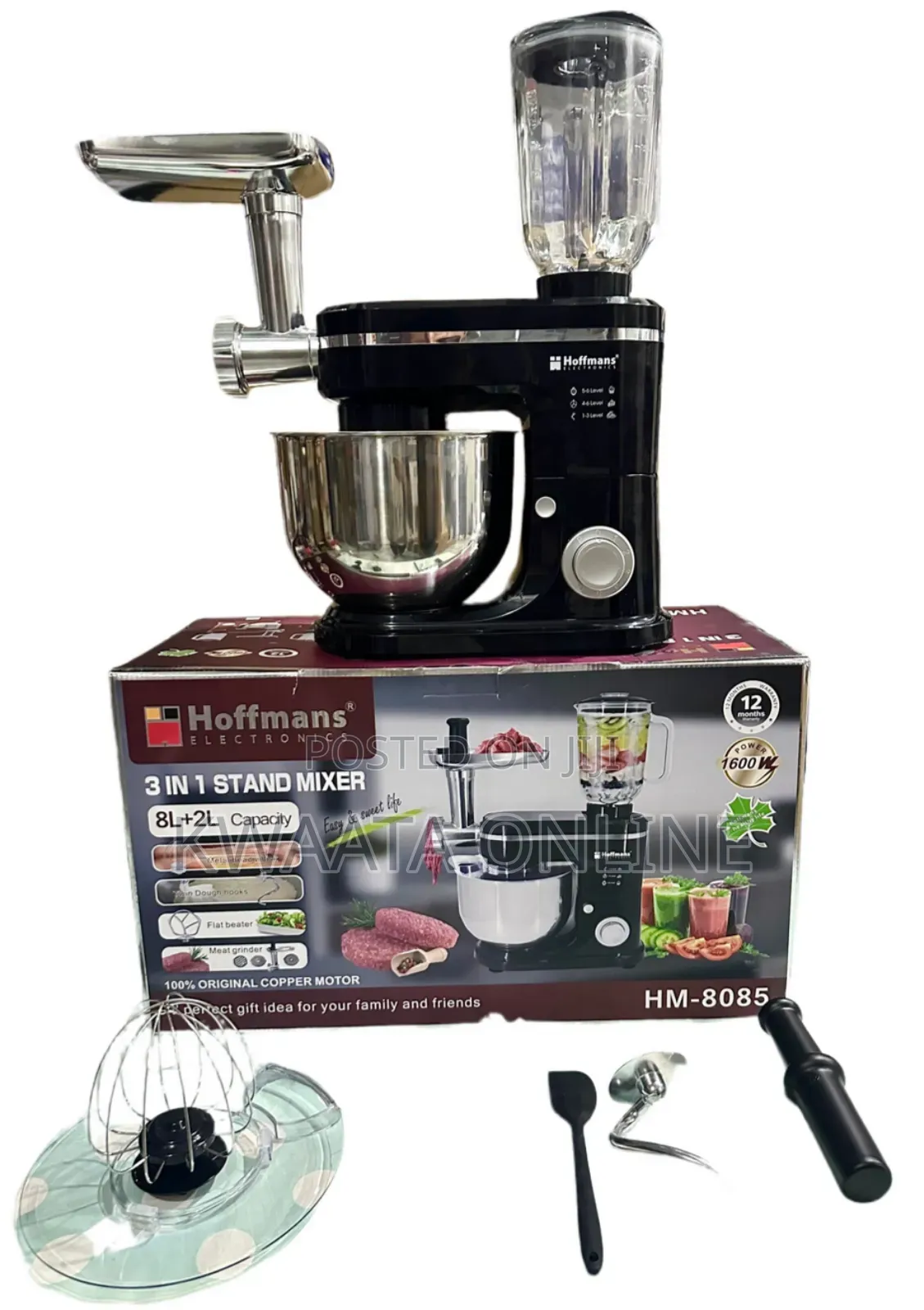 Hoffmans 3 in 1 Multi-Function Mixer, Meat Grinder, Juicer, Hm-8085