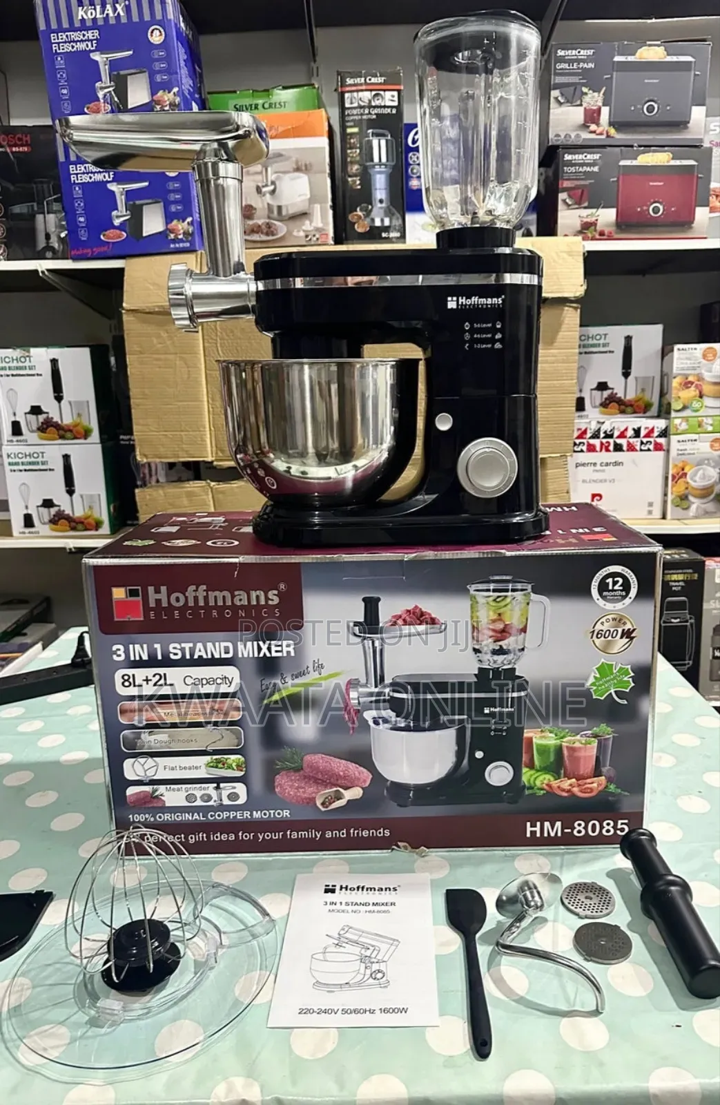 Hoffmans 3 in 1 Multi-Function Mixer, Meat Grinder, Juicer, Hm-8085
