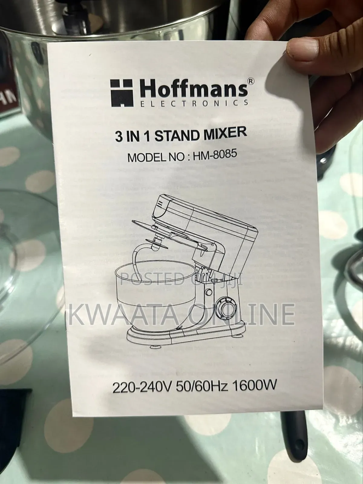 Hoffmans 3 in 1 Multi-Function Mixer, Meat Grinder, Juicer, Hm-8085