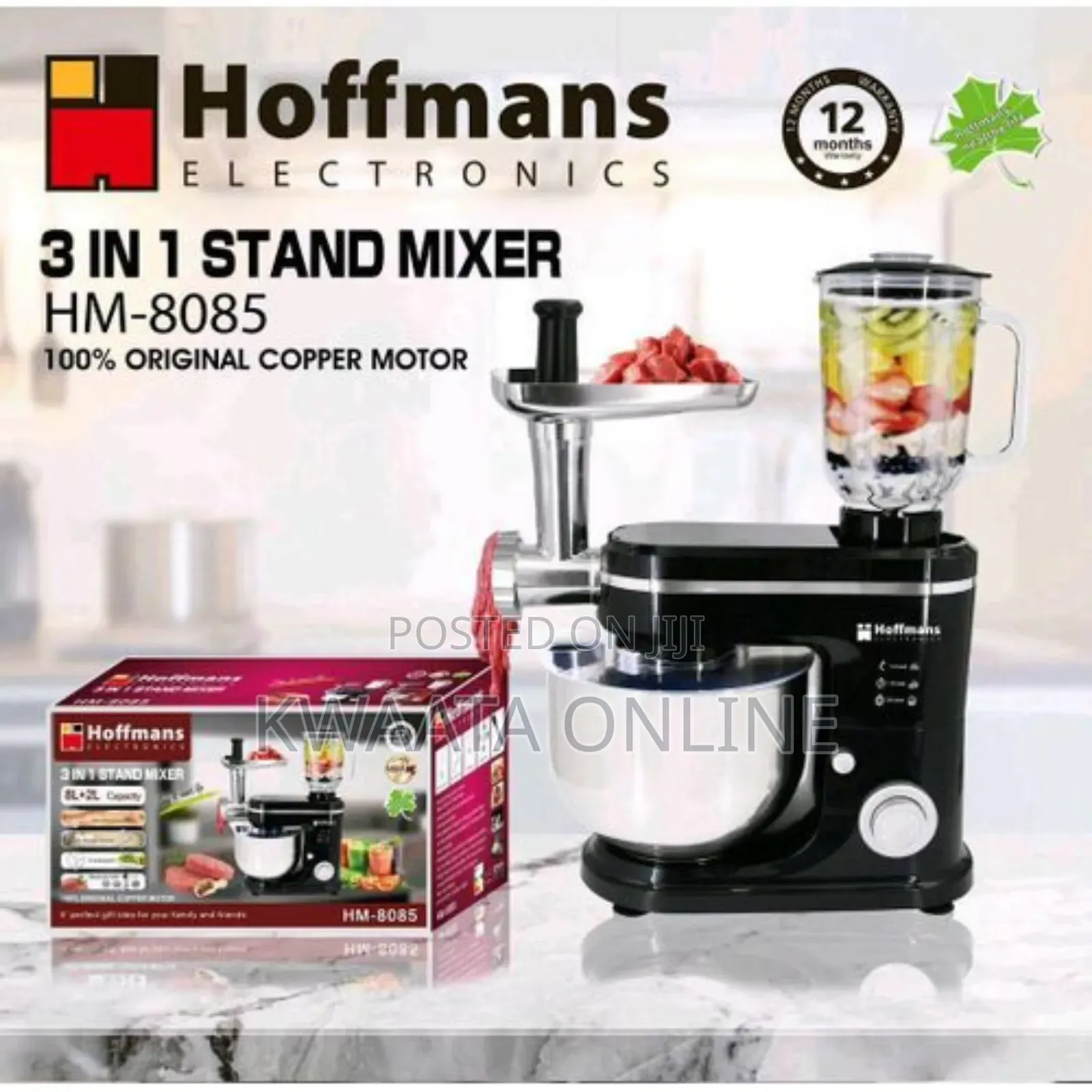 Hoffmans 3 in 1 Multi-Function Mixer, Meat Grinder, Juicer, Hm-8085