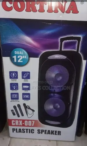 Cortina Dual 12" CRX 007 Rechargeable Pubic Speaker