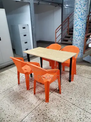 Bar and Restaurant Plastic Chairs and Table Table Wooden Foldable