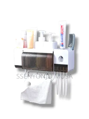 Wall Mounted Toothpaste Dispenser Holder And Toothbrush
