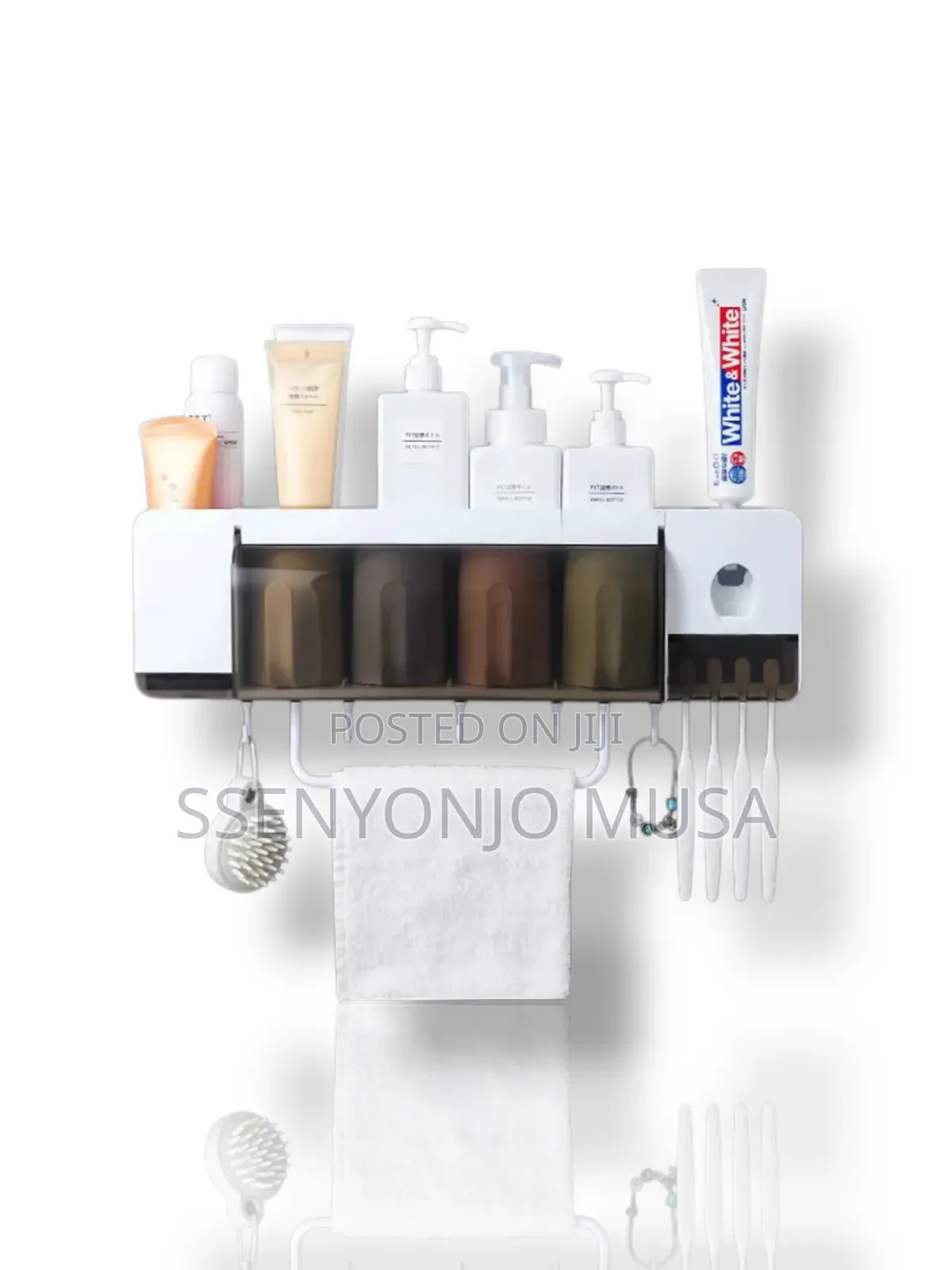 Wall Mounted Toothpaste Dispenser Holder And Toothbrush