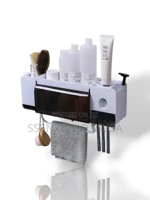 Wall Mounted Toothpaste Dispenser Holder And Toothbrush