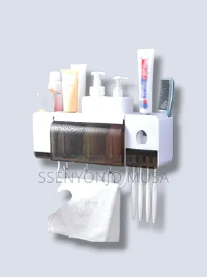 Wall Mounted Toothpaste Dispenser Holder And Toothbrush