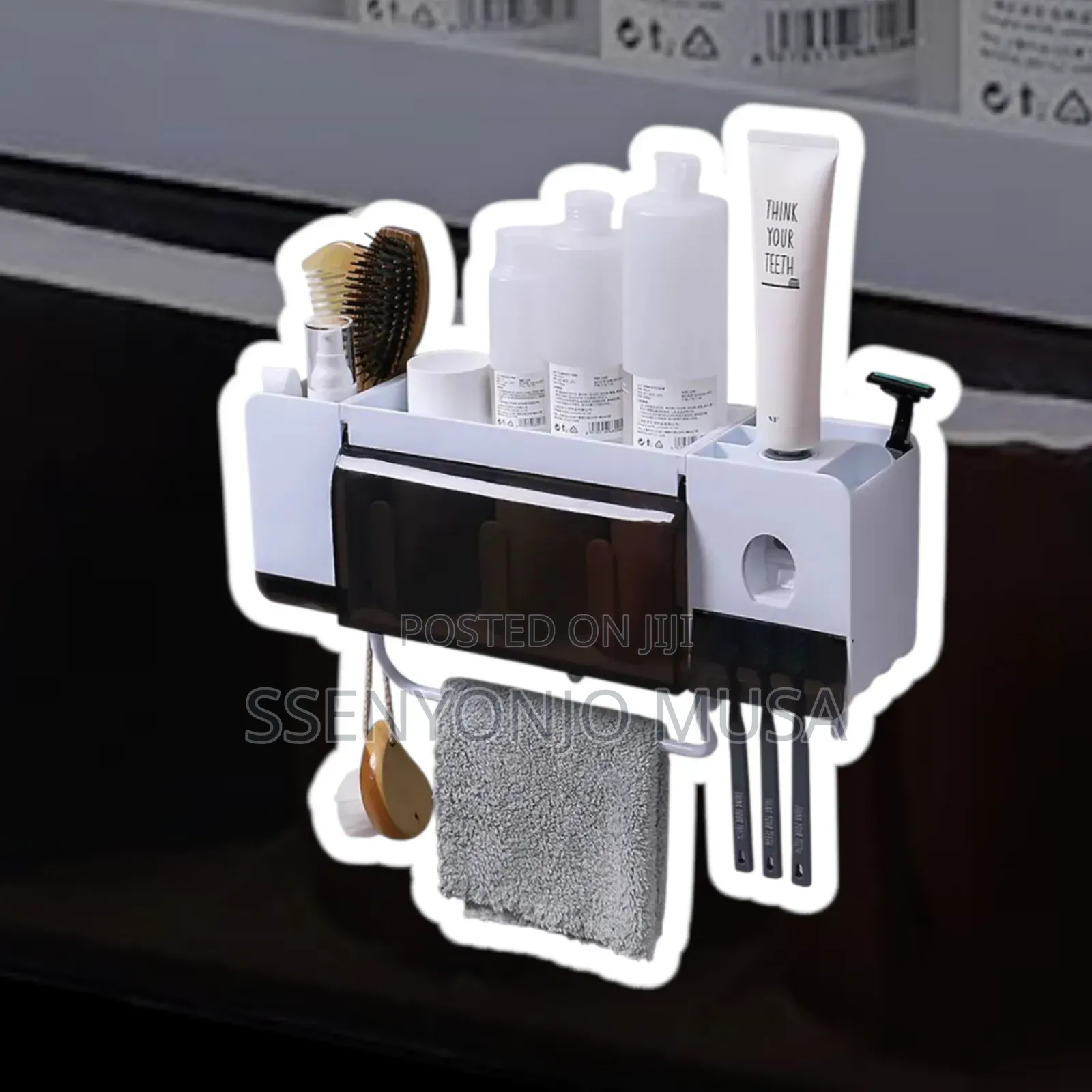 Wall Mounted Toothpaste Dispenser Holder And Toothbrush