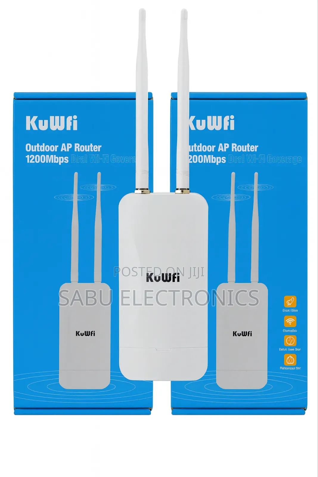 Longrange Outdoor Wi-Fi Access Point 150m - 64 Users Internet Booster