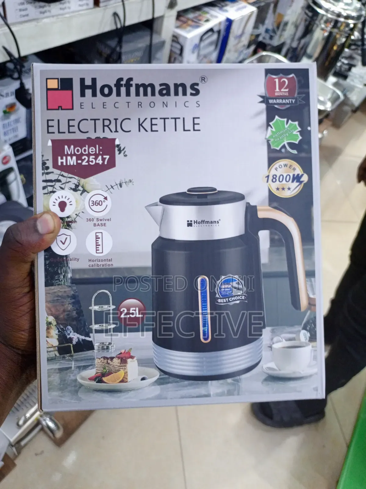 2.5 Litre Hoffmans Electric Kettle Model Hm-2547.