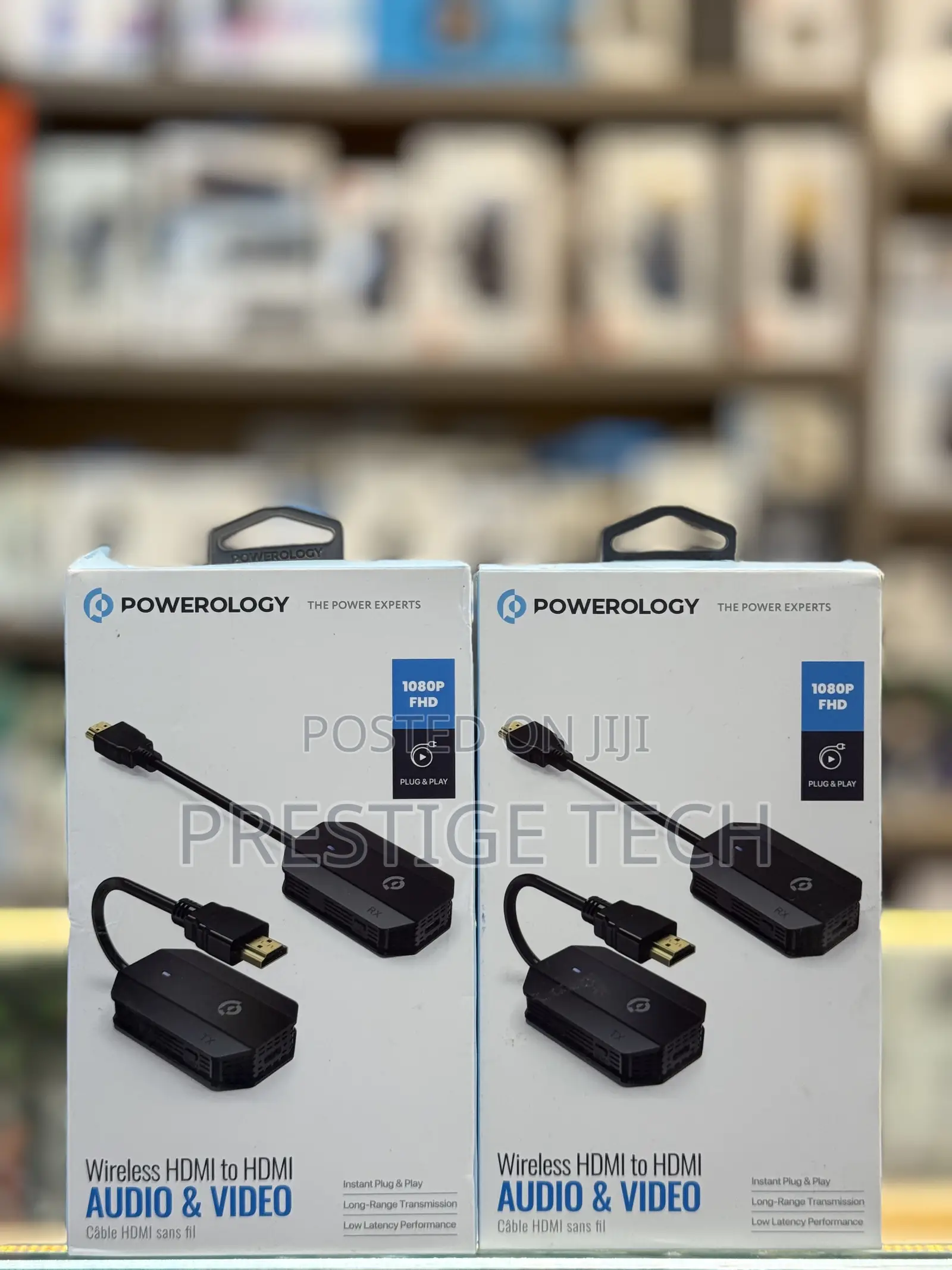 Powerology Wireless Hdmi To Hdmi Transmitter Pair Plug & Play