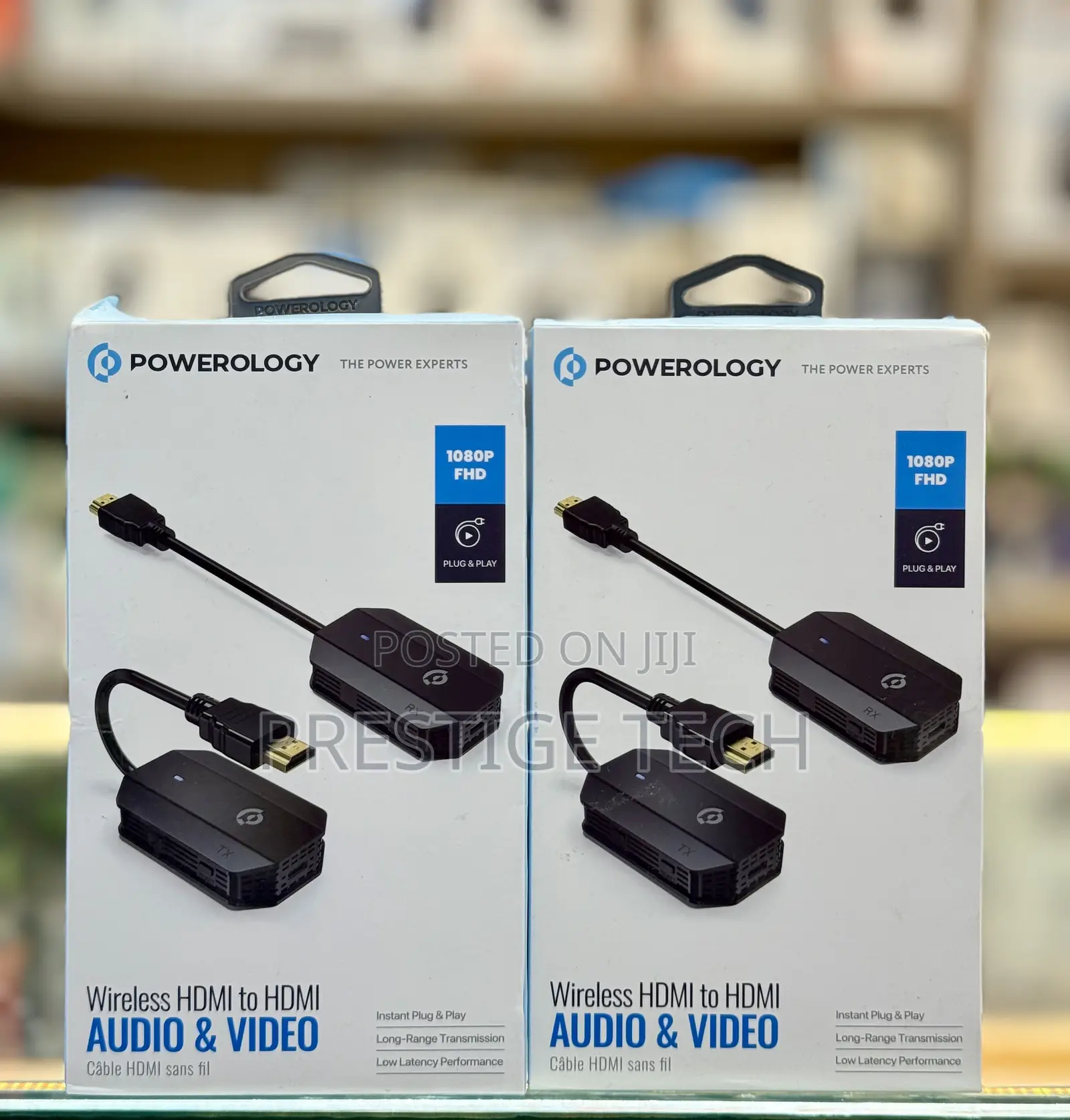 Powerology Wireless Hdmi To Hdmi Transmitter Pair Plug & Play