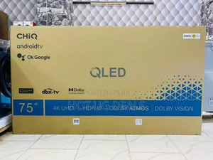 Chiq 75 Inches Led 4k Qled Google Tv With Hey Google - 3years Warranty