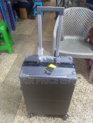 Noble Aluminium Plastic Suitcase. Medium. ( Silver)