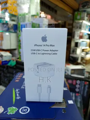 Apple 25w Usb-C Power Adapter and a Usb-C to Lightning Cable