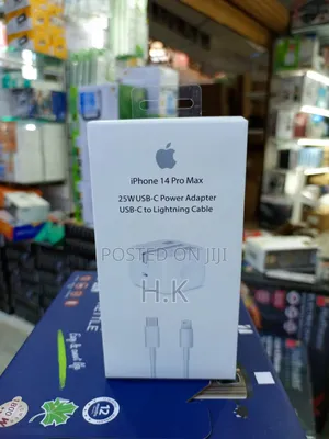 Apple 25w Usb-C Power Adapter and a Usb-C to Lightning Cable