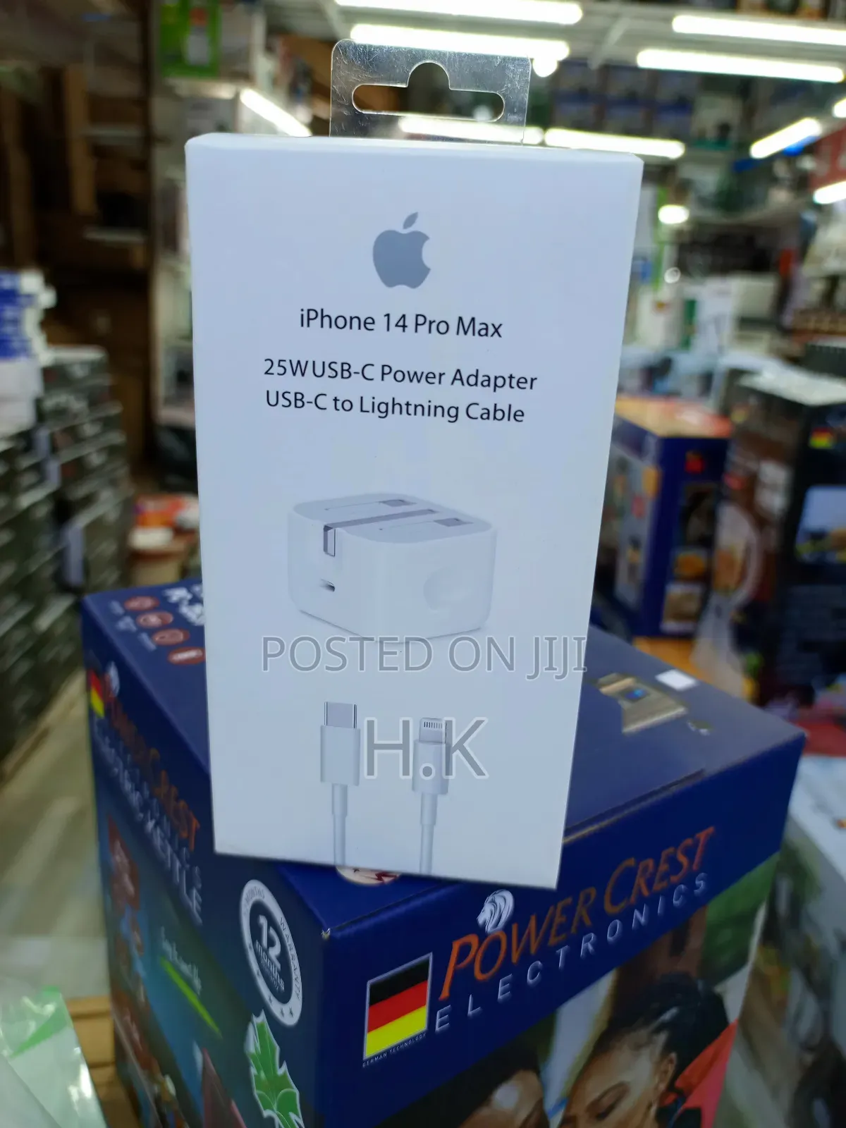 Apple 25w Usb-C Power Adapter and a Usb-C to Lightning Cable