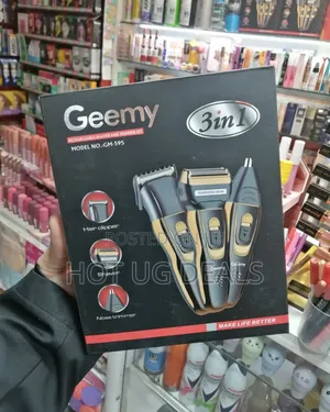 Geemy 3 In 1 Rechargeable Hair Clipper , With Smoother & Norse Trimmer