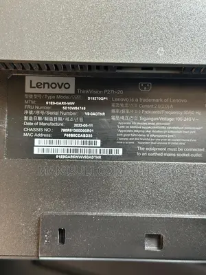 Lenovo 27inch Screen Ips Full Screen Hdmi Type C Dp Usb 3.0