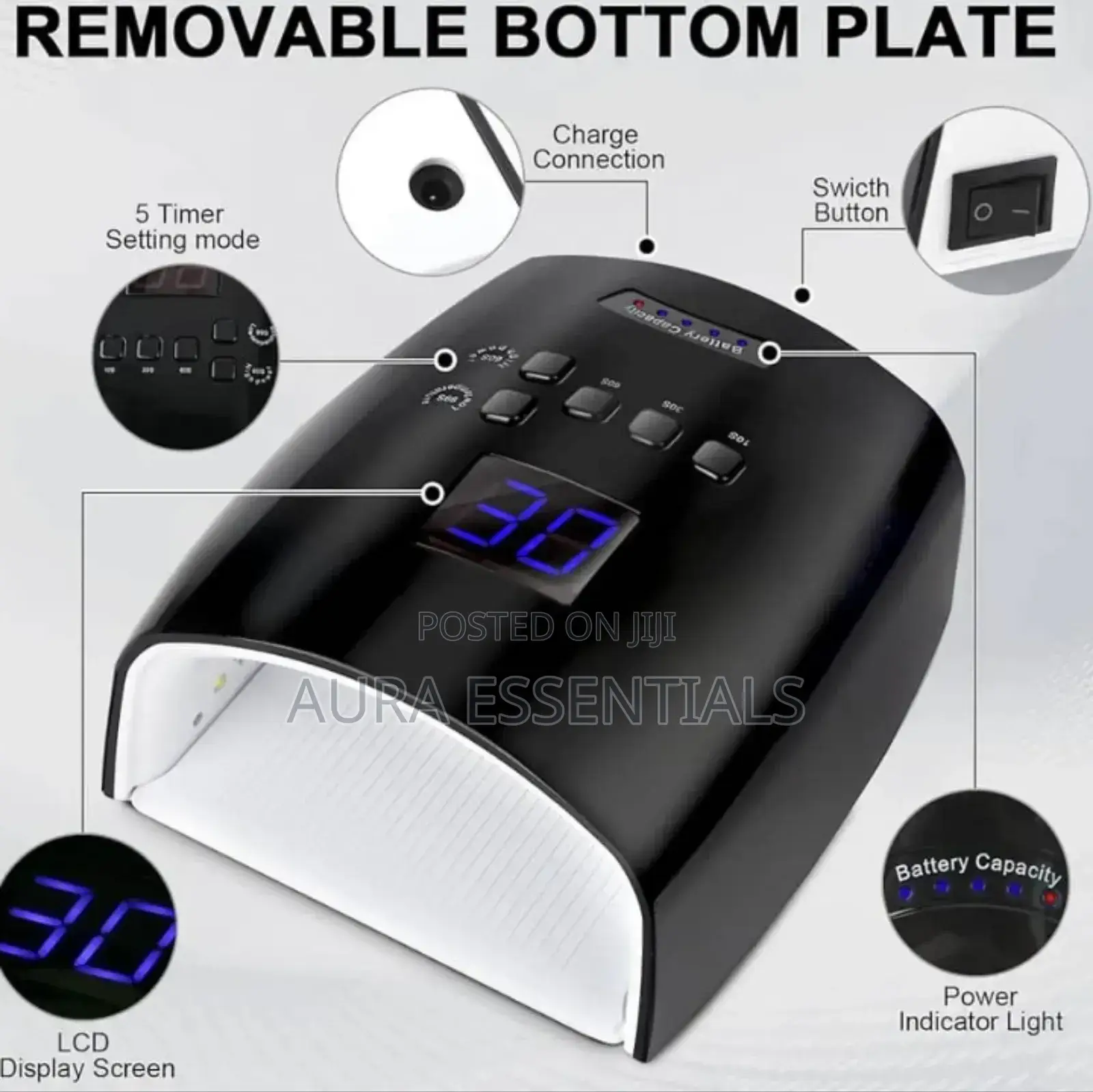 Unique Uv Led Nail Lamp Rechargeable, Cordles