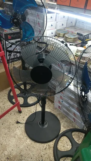 Standing Office Oscillating Adjustable Electric Fan -Silver,Black