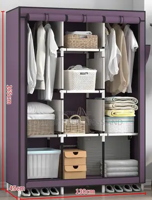 Three Column Metallic Closet Purple