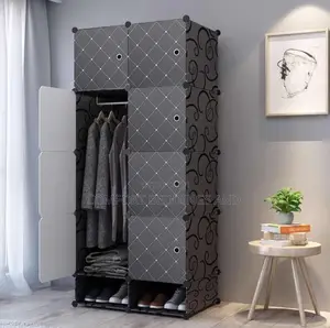 Two Column Plastic Closet Black