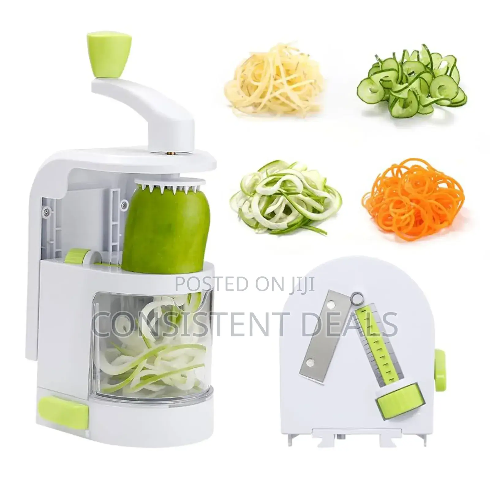 Spiralizer Vegetable Slicer (New 4-in-1 Rotating Blades