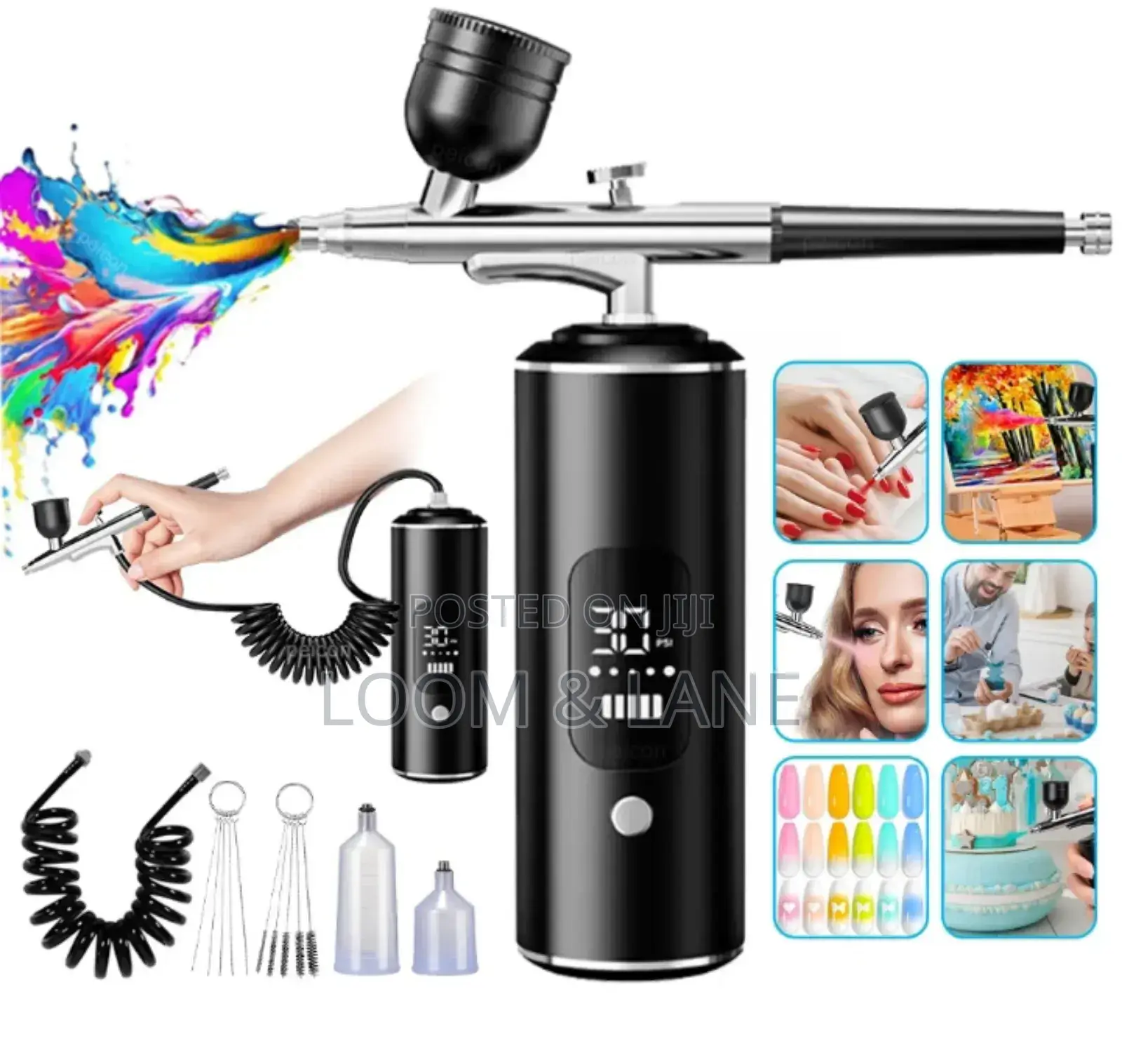 Rechargeable High-Pressure Airbrush Kit With Compressor